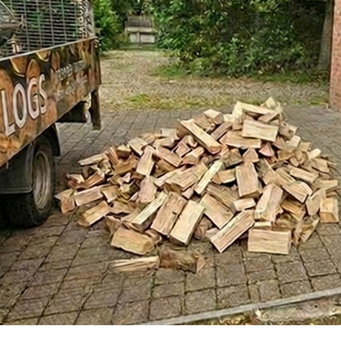 13" Premium Kiln Dried Mixed Hardwood Logs Builders Tonne Size Sack