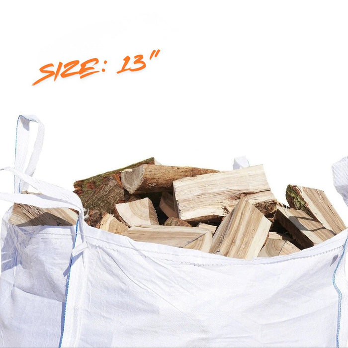 13" Premium Kiln Dried Mixed Hardwood Logs Builders Tonne Size Sack